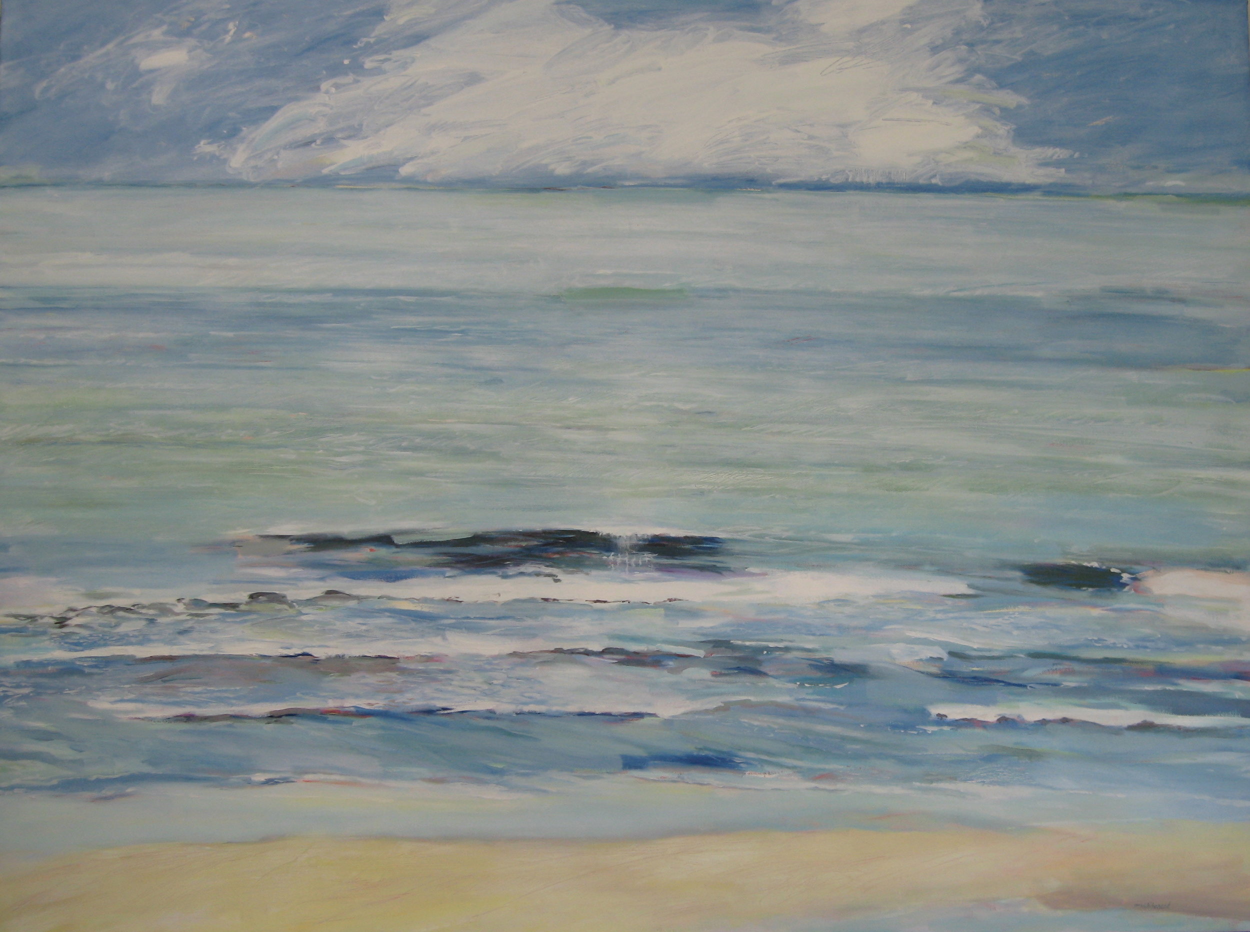 Soft Seas,48 x 36", Oil, (sold)