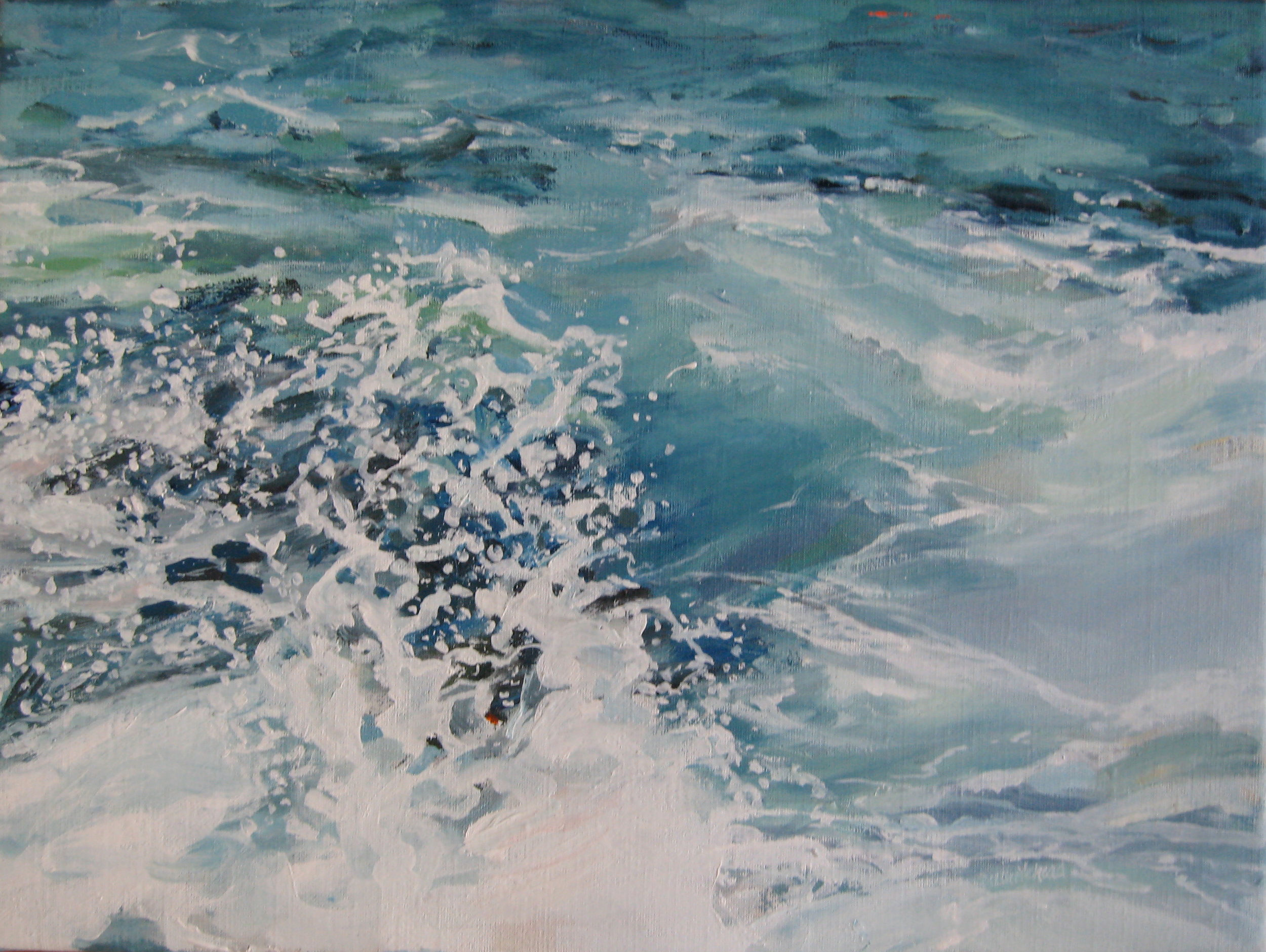 Wave # 24, 16 x 12, Oil, (sold)