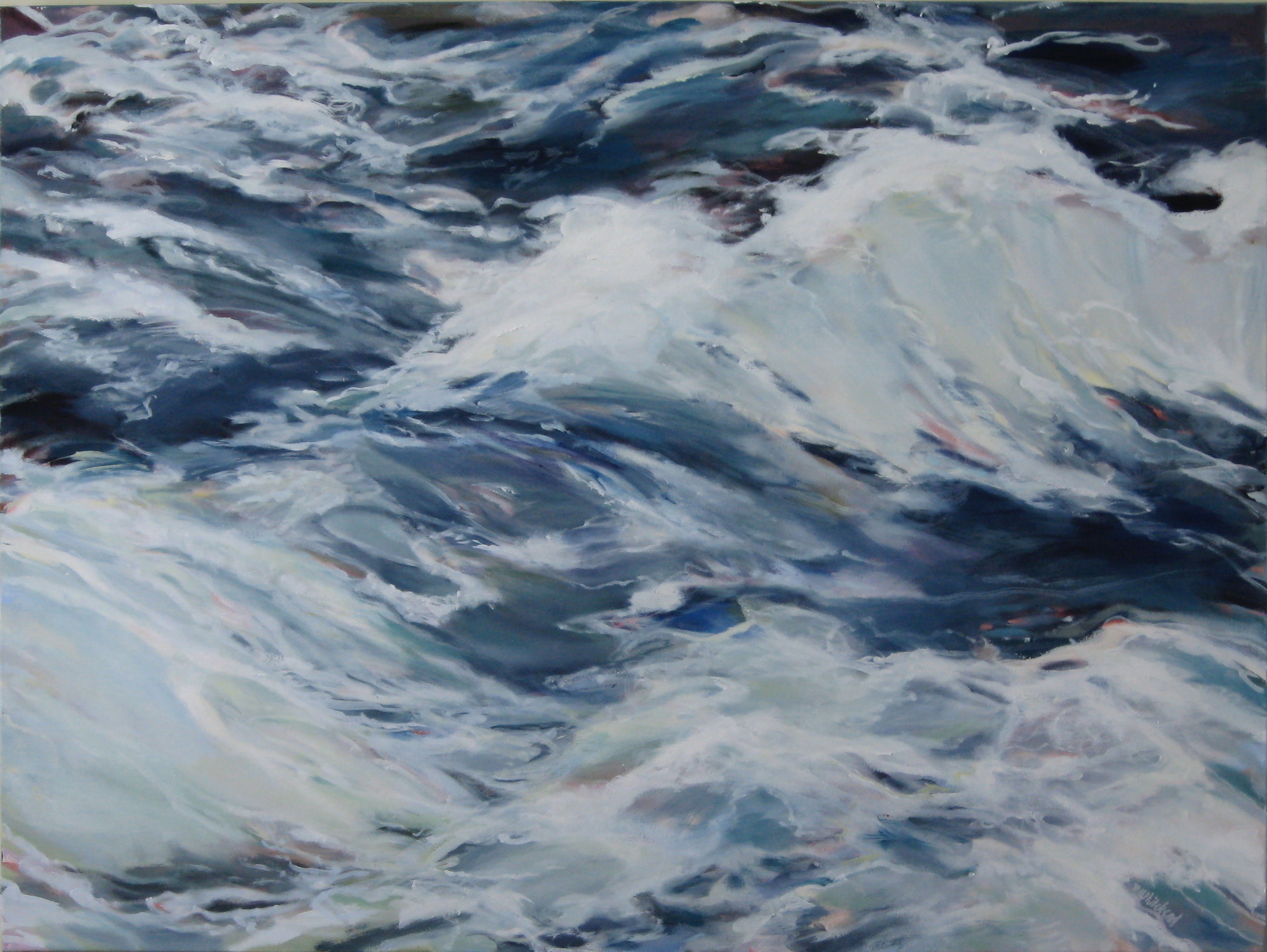 Wave #20, 40 x 30", Oil, (sold)