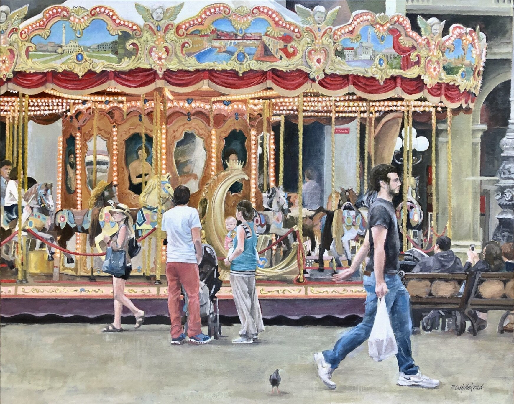 The Carousel, 30 x 24", oil  (sold)