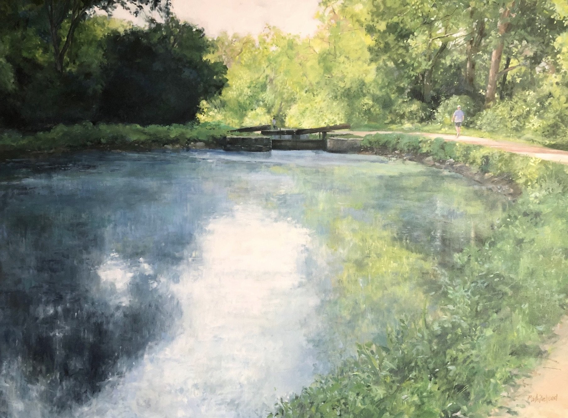 Wetland, The Towpath in August, 40 x 30", oil