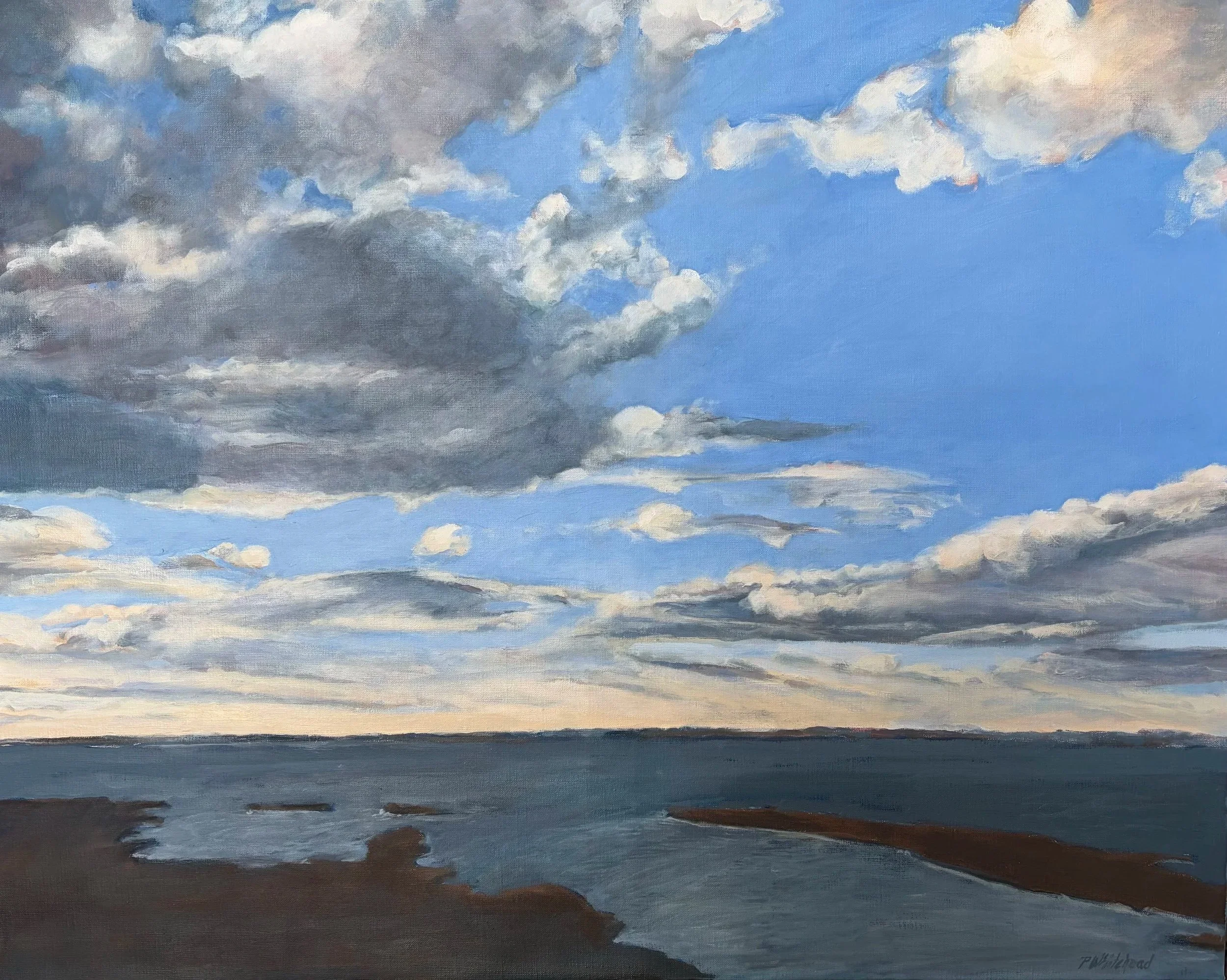 Winter Light Bayside, 30 x 24", oil