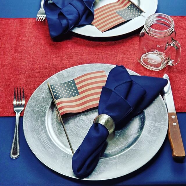 Planning a 4th of July celebration?! We have tables, chairs, linens, dish-ware and decor!