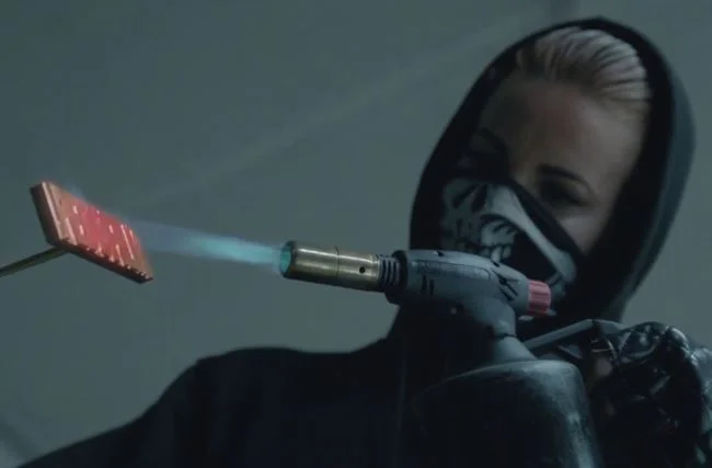 Scene from "For a Better Day" music video.