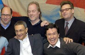 John Podesta with friend Stephen Colbert.
