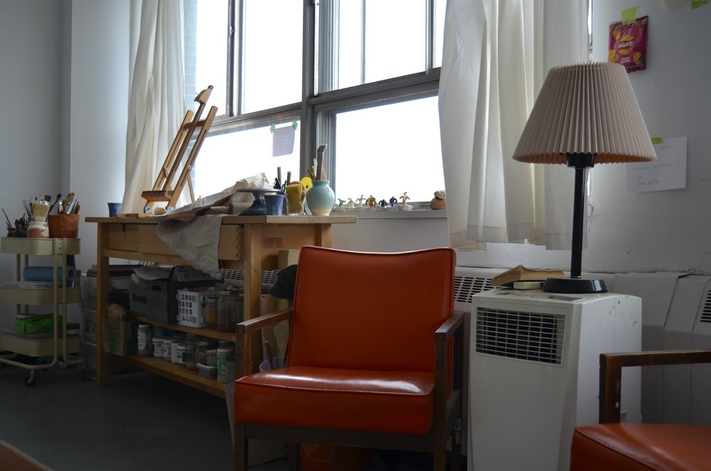 A view of Béatrice’s studio space