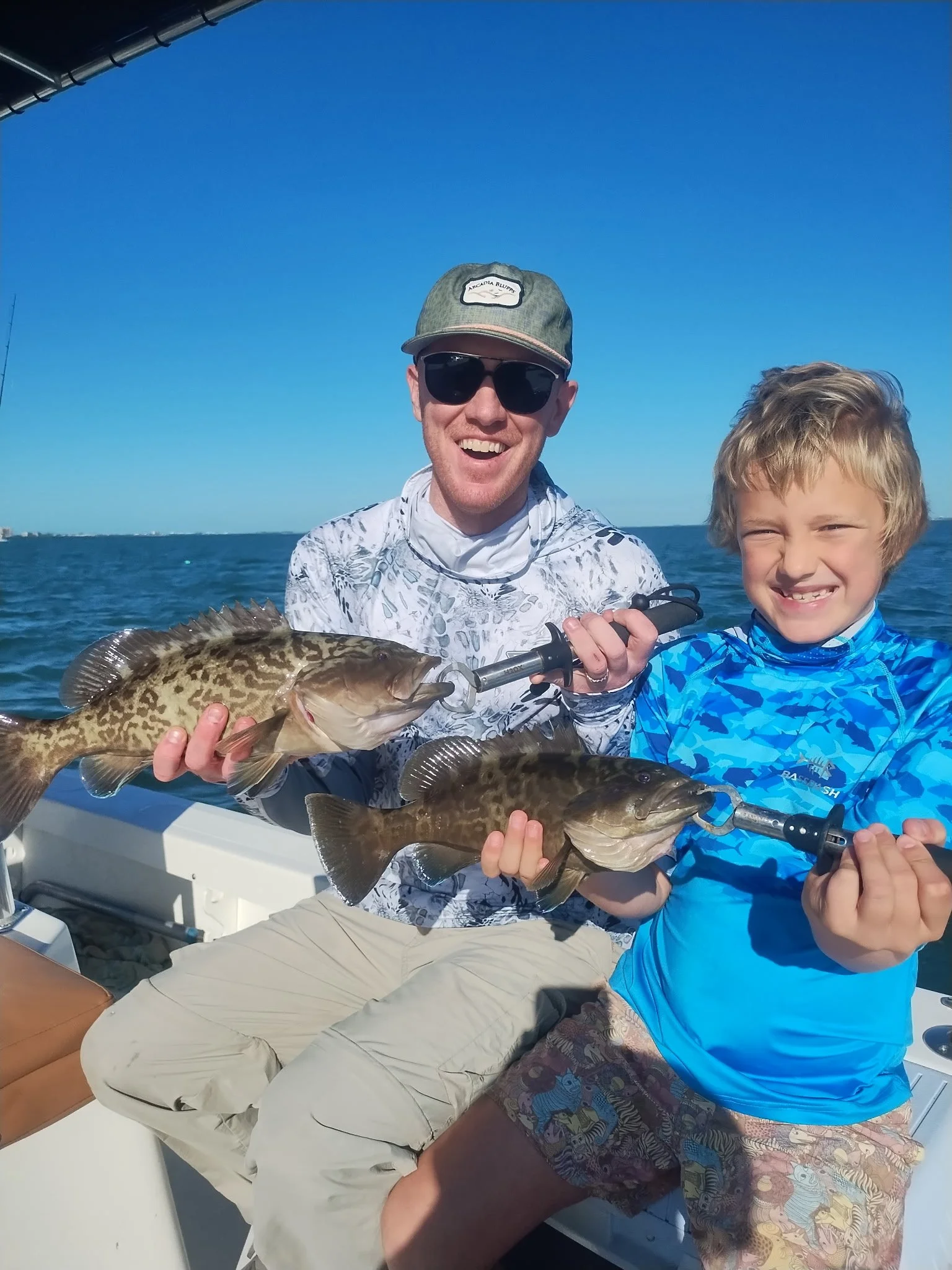 Double Groupers caught with Abbotts Fishing Sarasota.JPG