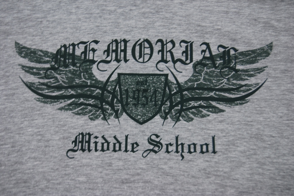 Memorial Middle School est. 1954 wings T-Shirt.