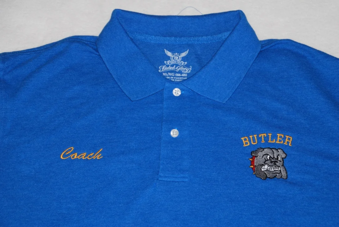 Butler Bulldogs embroidered polo.