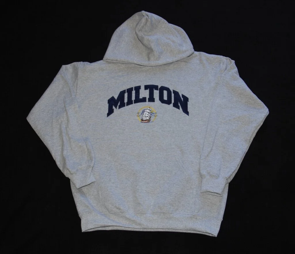 Milton embroidered applique’ hoodie