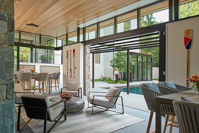 Nothing says summer luxe more than a stunning custom-designed pool house. Architecture @thomsoncooke Interiors @msvicasinteriors Part of a @homeanddesigndc feature I was honored to style/produce. Pic by ⭐️ #anicehoachlander @studiohdp Now where can I