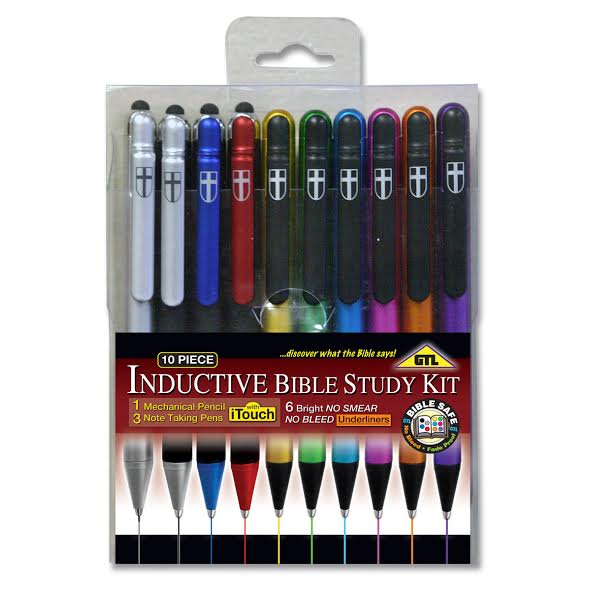  G.T. Luscombe Company, Inc. Accu-Gel Bible-Hi-Glider Bible  Study Set, No Bleed Solid Gel Highlighter, No Smearing or Fading
