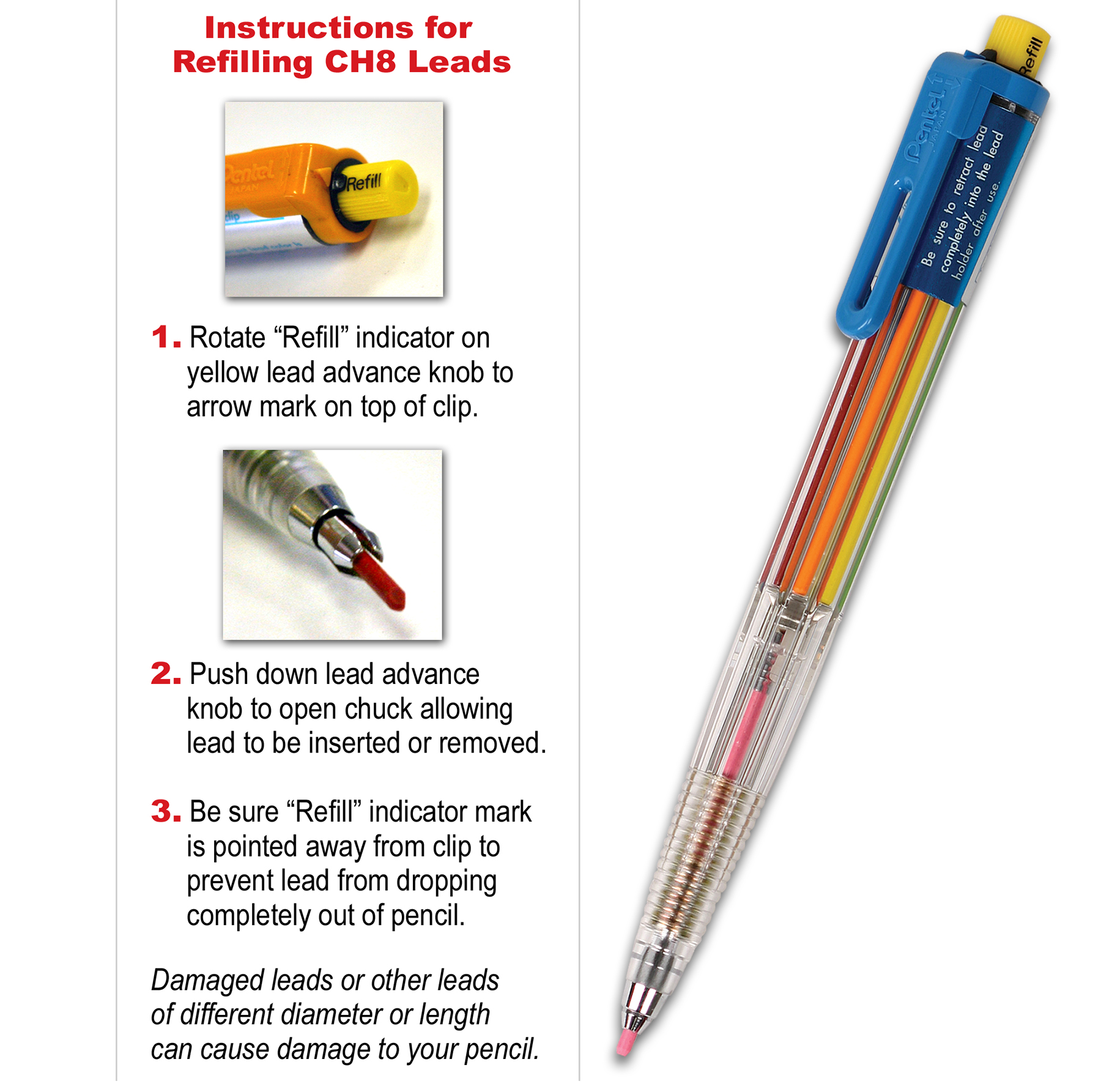 **Our Manufacturer guarantees complete customer satisfaction & replacement. Check out Pentel's complete warranty for details.**