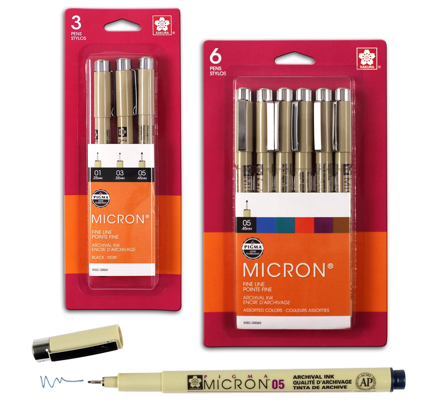 Sakura Pigma Micron Ink 005 Ink Pen, 0.20-mm Extra Fine Tip, Black; Great  for Coloring, Bible Study Pens, Inductive Bible Study (Qty 1)