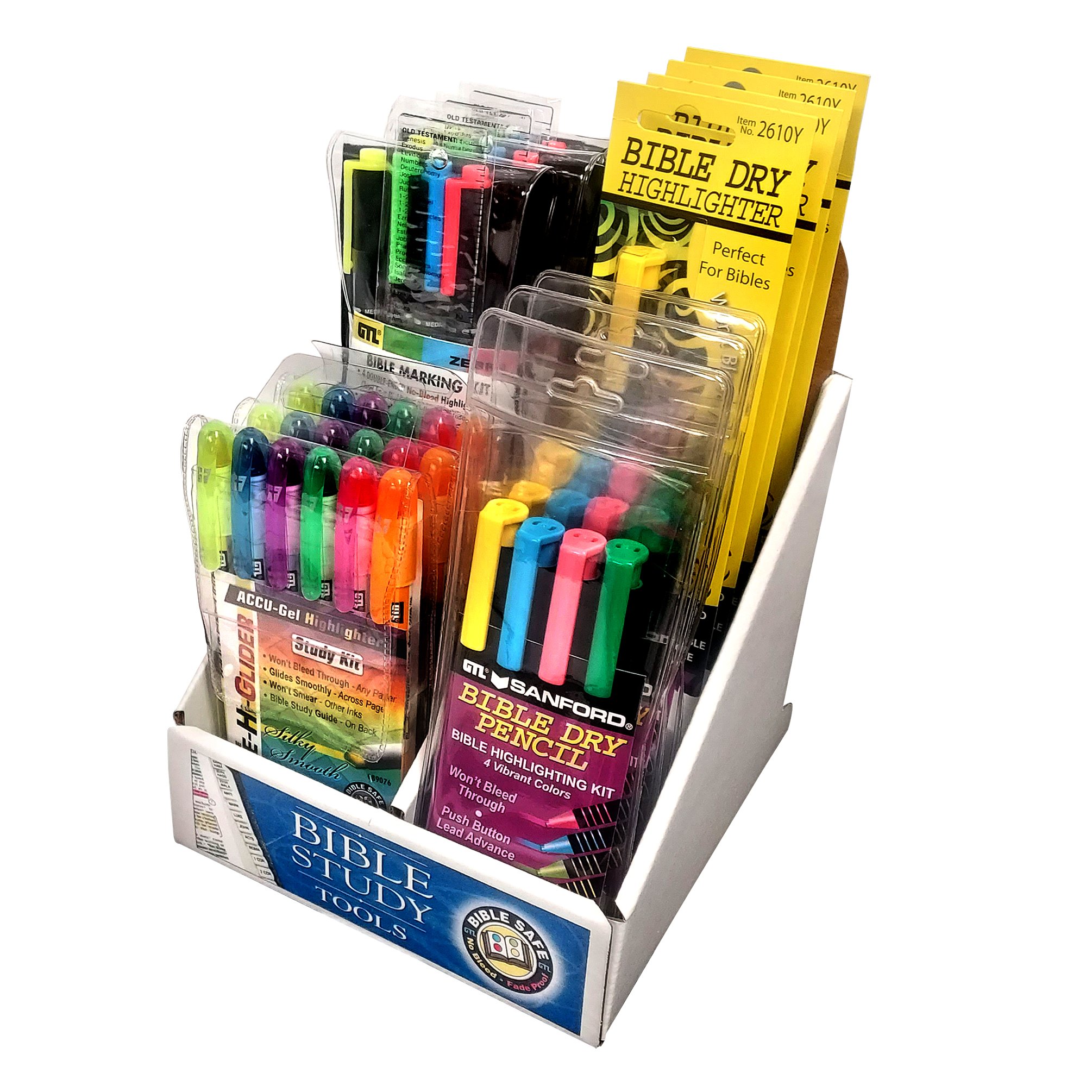 Highlighter For Bible Dry Asst Colors Retractable Yellow, Pink, Blue, Green