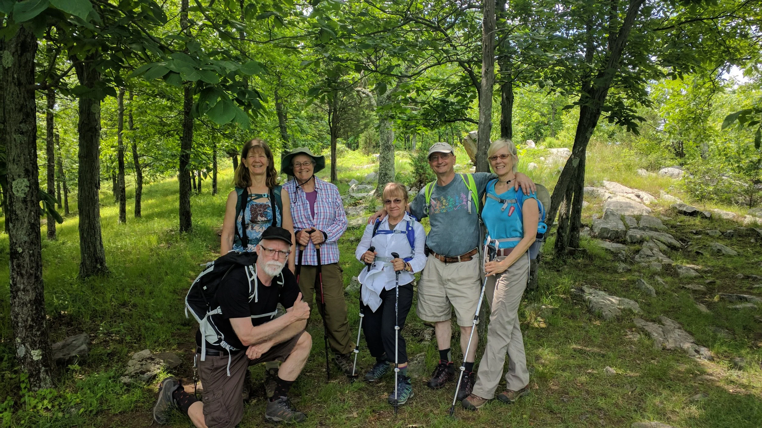Our amazing, fun Trail Angels! Ken, Evelyn, Pat, Doreen, Dave, and Kelly. 