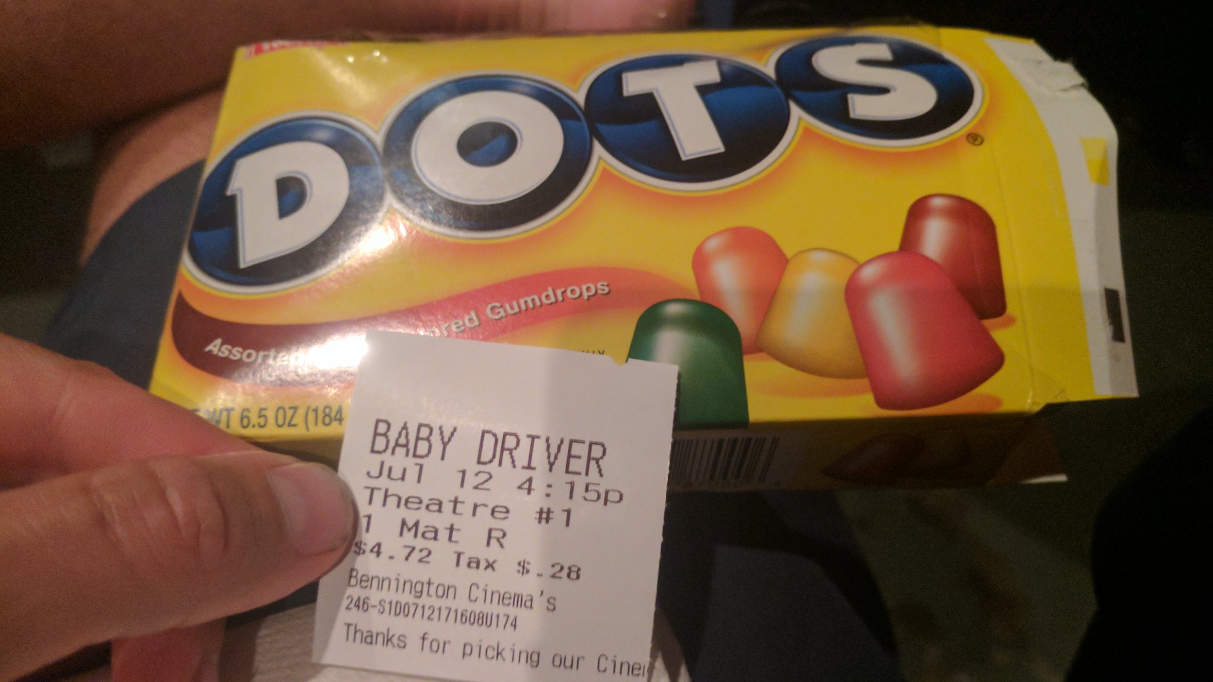 This theater is so old it still sells Dots! 