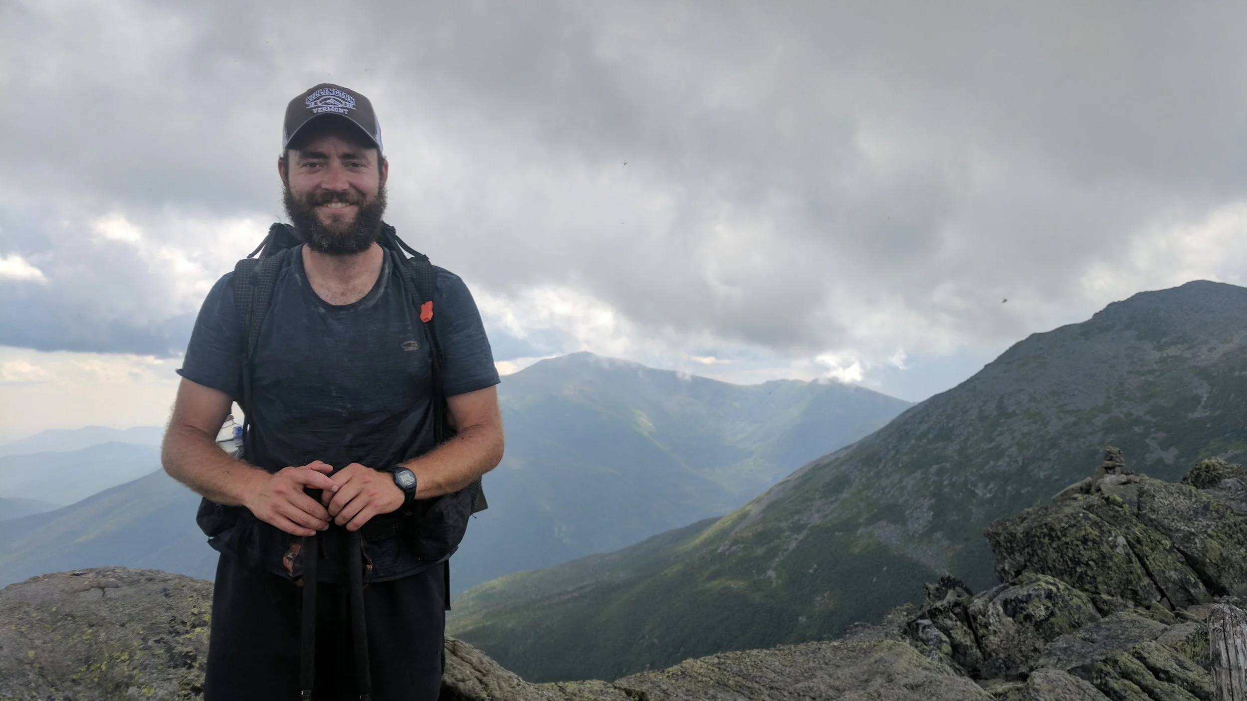 Weather starting to roll in. Mount Washington is over my left shoulder. 