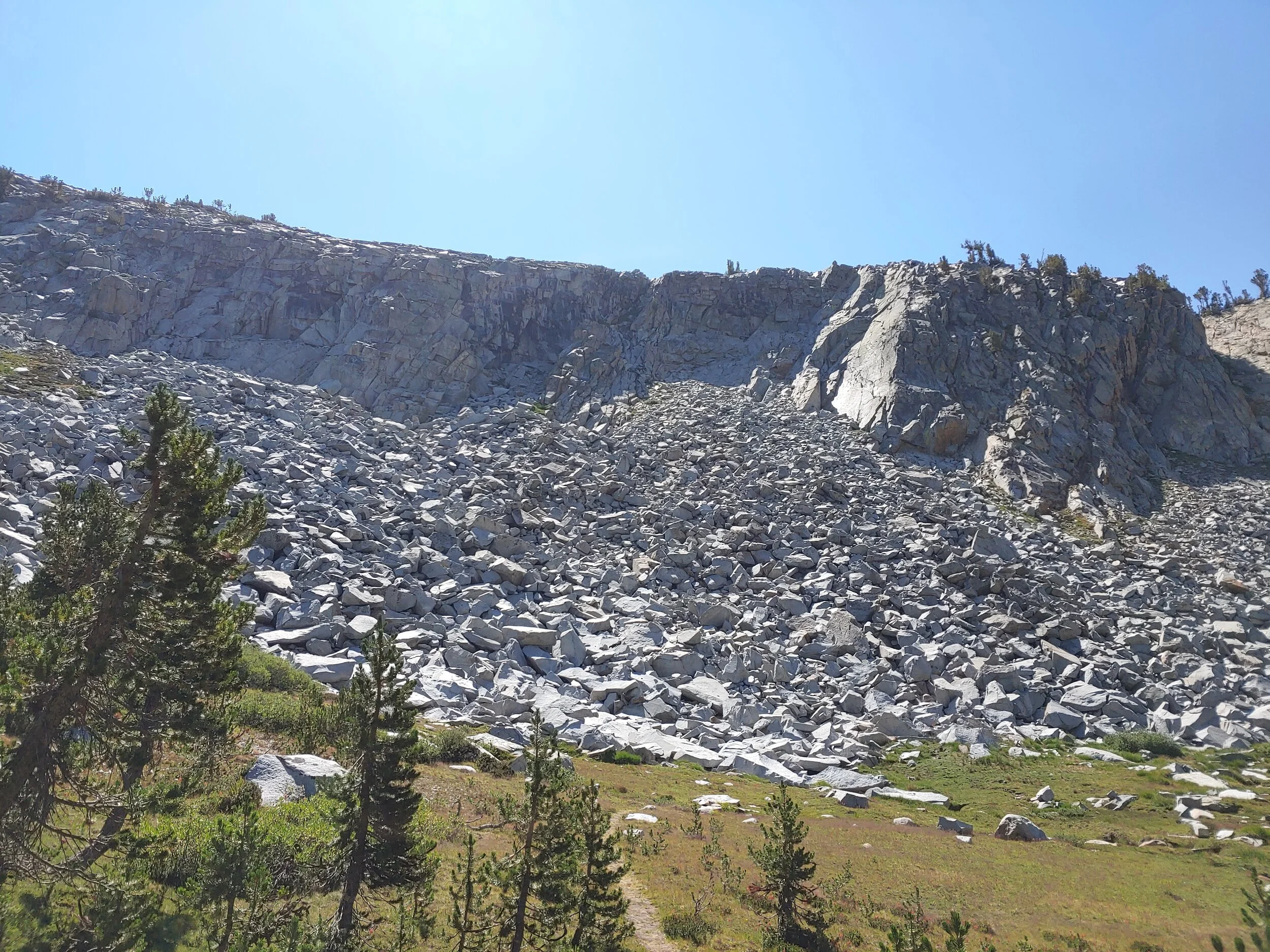 This rock slide would be the trail In Pennsylvania