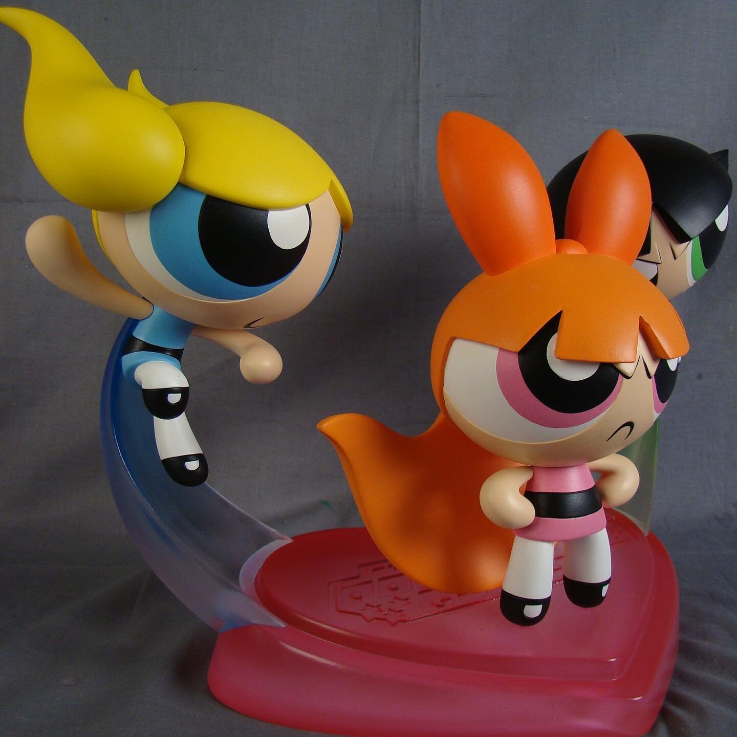 Some life sized #powwrpuffgirls figures we designed and sculpted for a line pitch a few years back. The project did not happen but these are still the best #ppg figures ever. @cmcccartoons @chrisbattleart #animation #powerpuff #sugarandspiceandeveryt