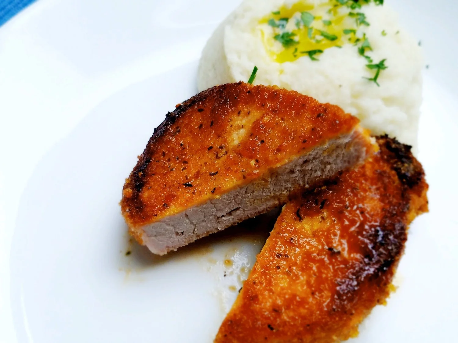 Easy Shake 'N Bake Keto Pork Chops