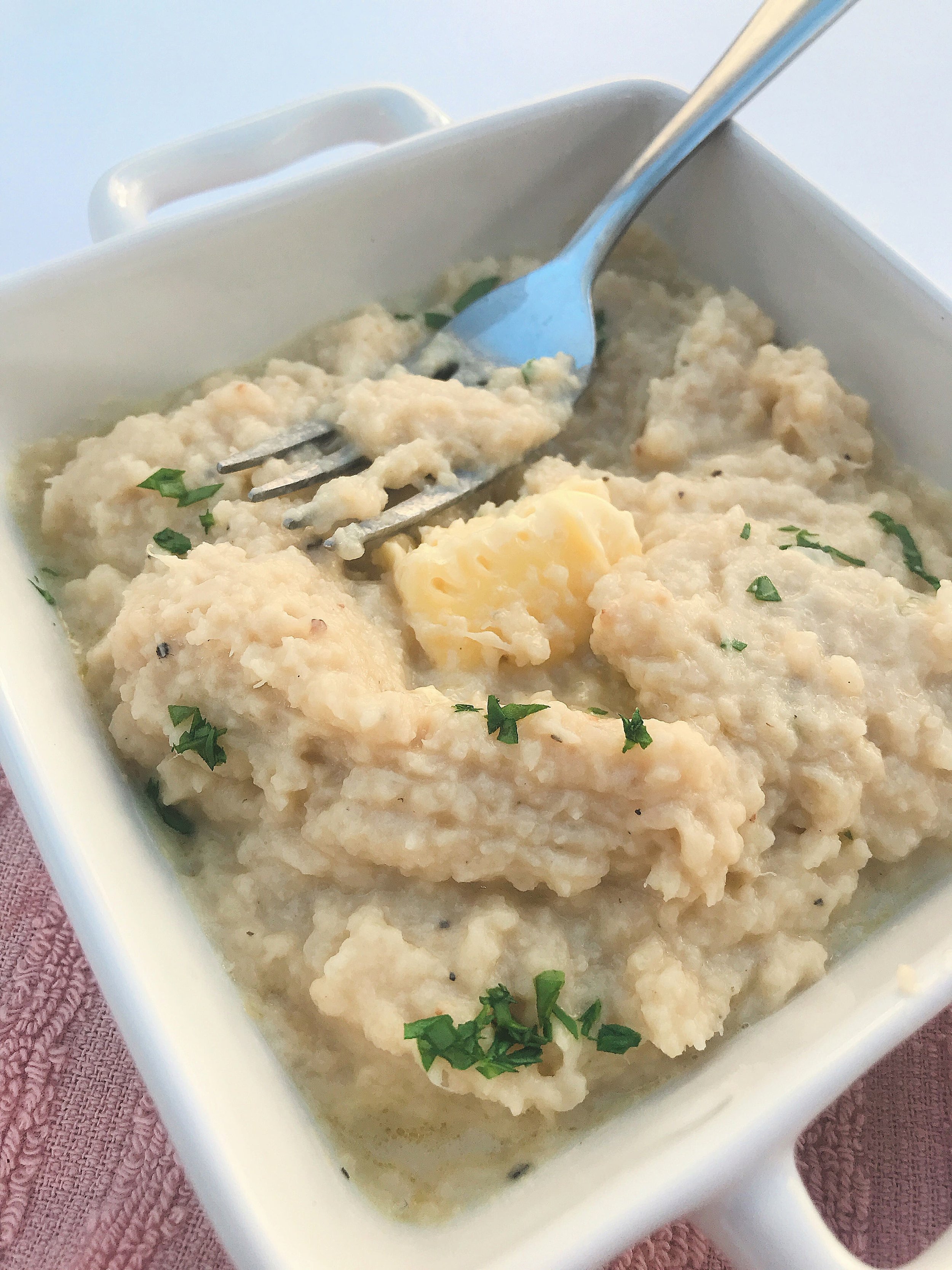 Keto Garlic Cauliflower Mashed Potatoes Crockpot Or Instant Pot Recipe Megan Seelinger Coaching