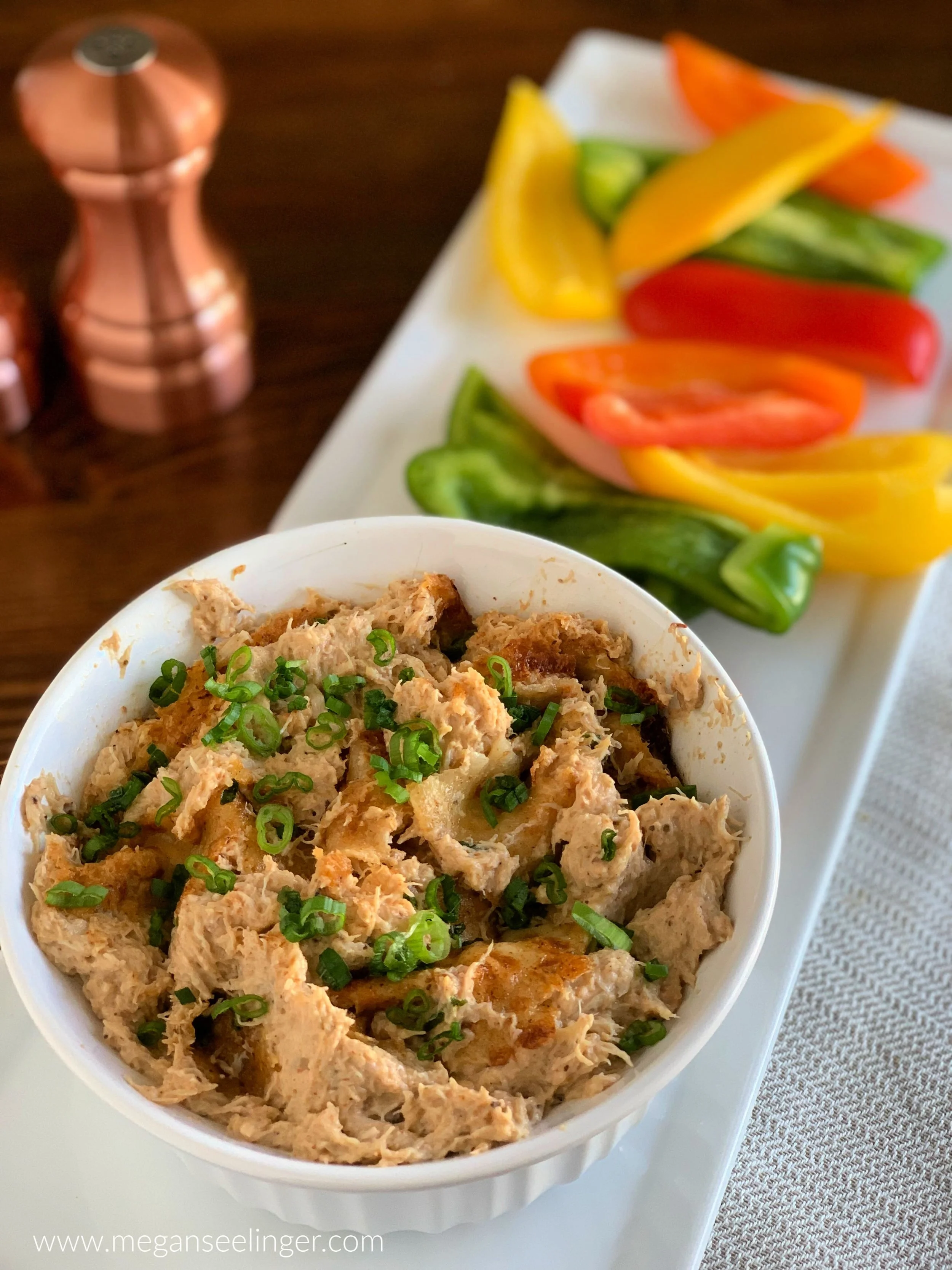 The Best Keto Appetizer Crab Dip Baked & Served with Bell Peppers