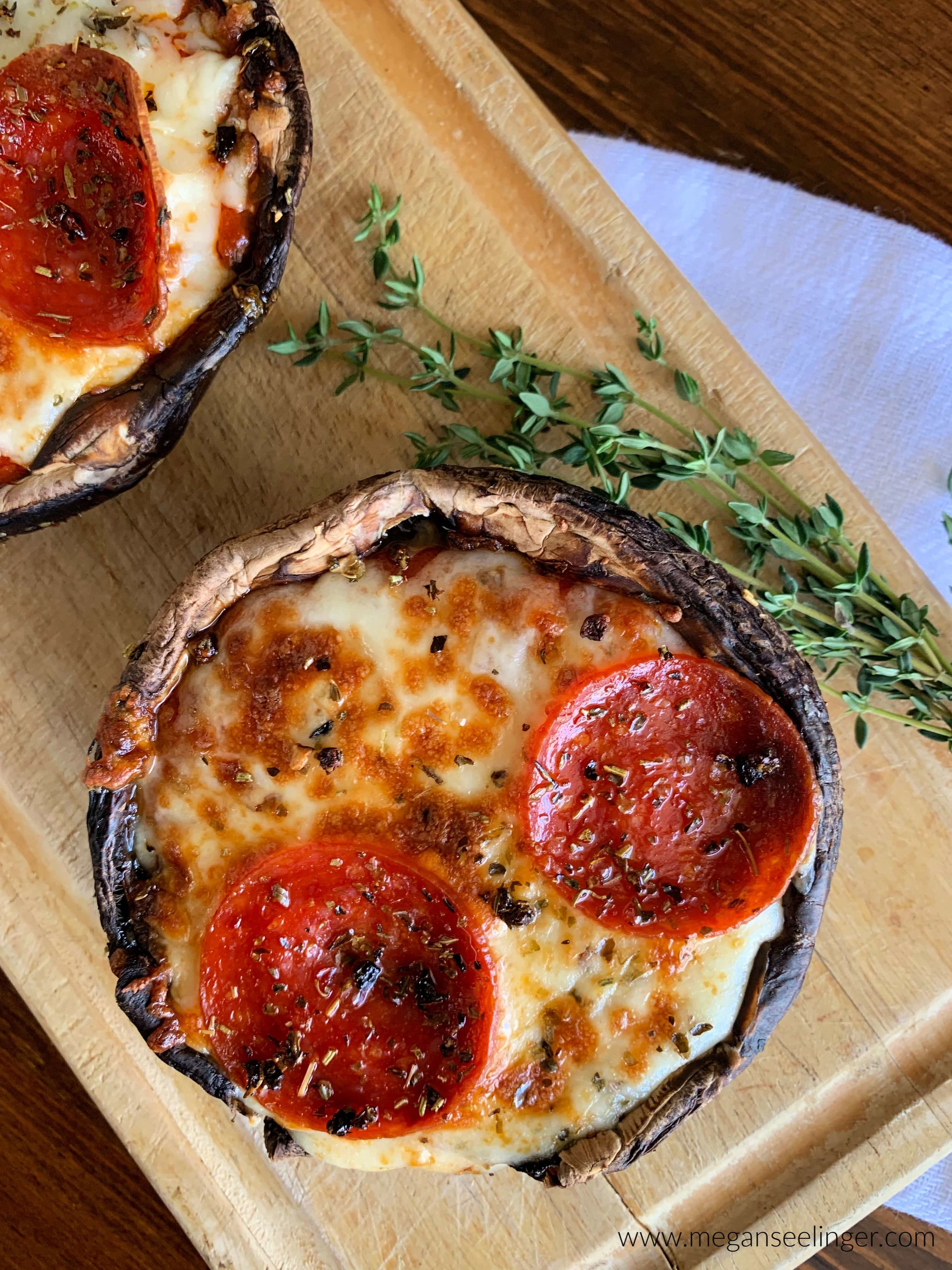 Keto Pizza Stuffed Portobello Mushroom Recipe Megan Seelinger Coaching