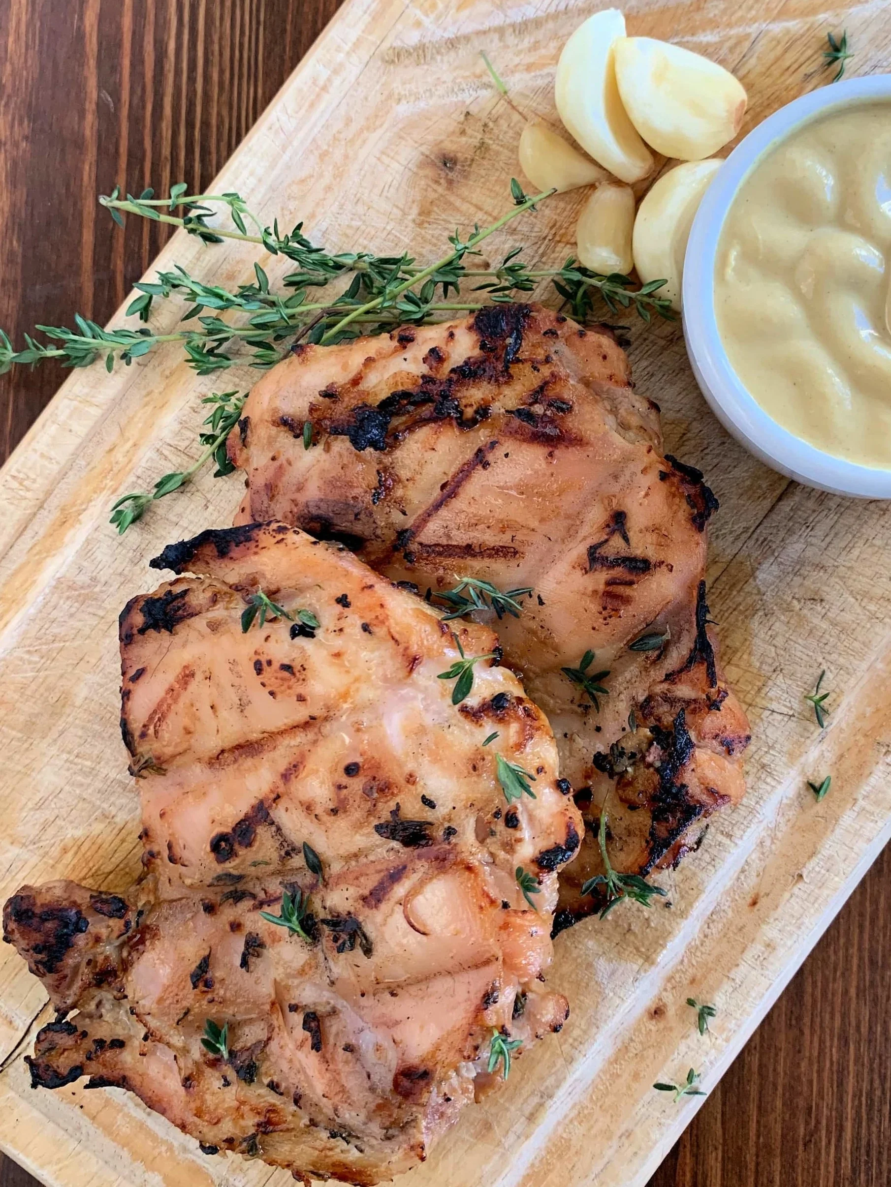 Grilled Chicken Thighs with Maple Dijon Low Carb Chicken Marinade