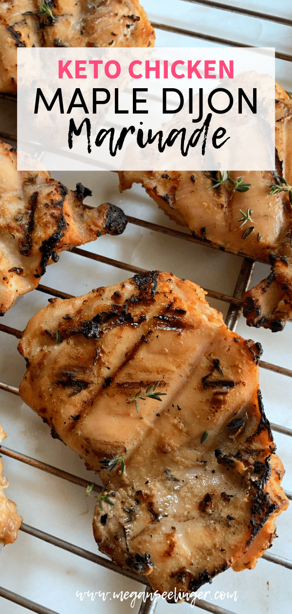 Grilled Keto Chicken Thighs with Maple Dijon Low Carb Chicken Marinade