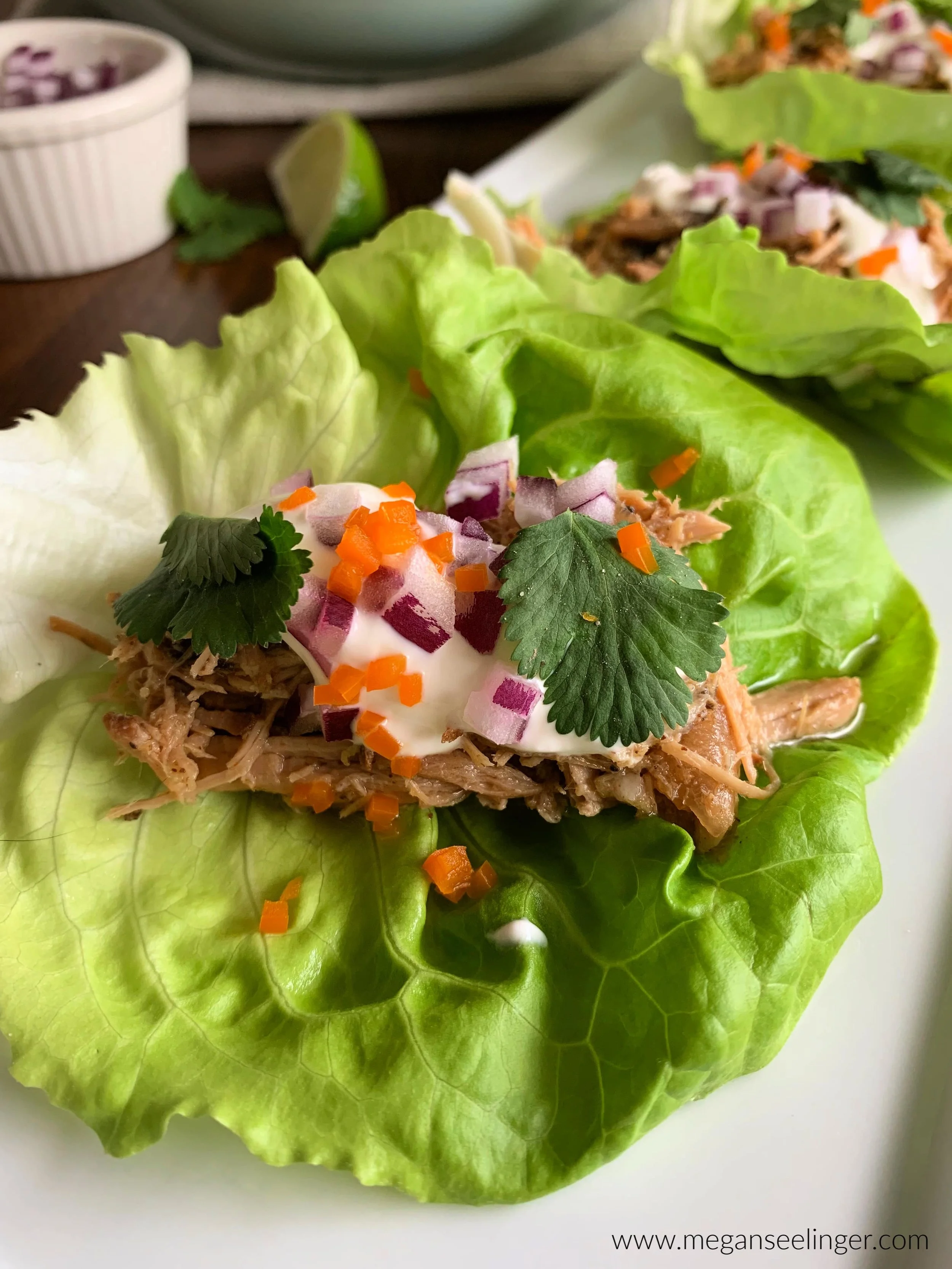 Keto Carnitas Lettuce Wraps