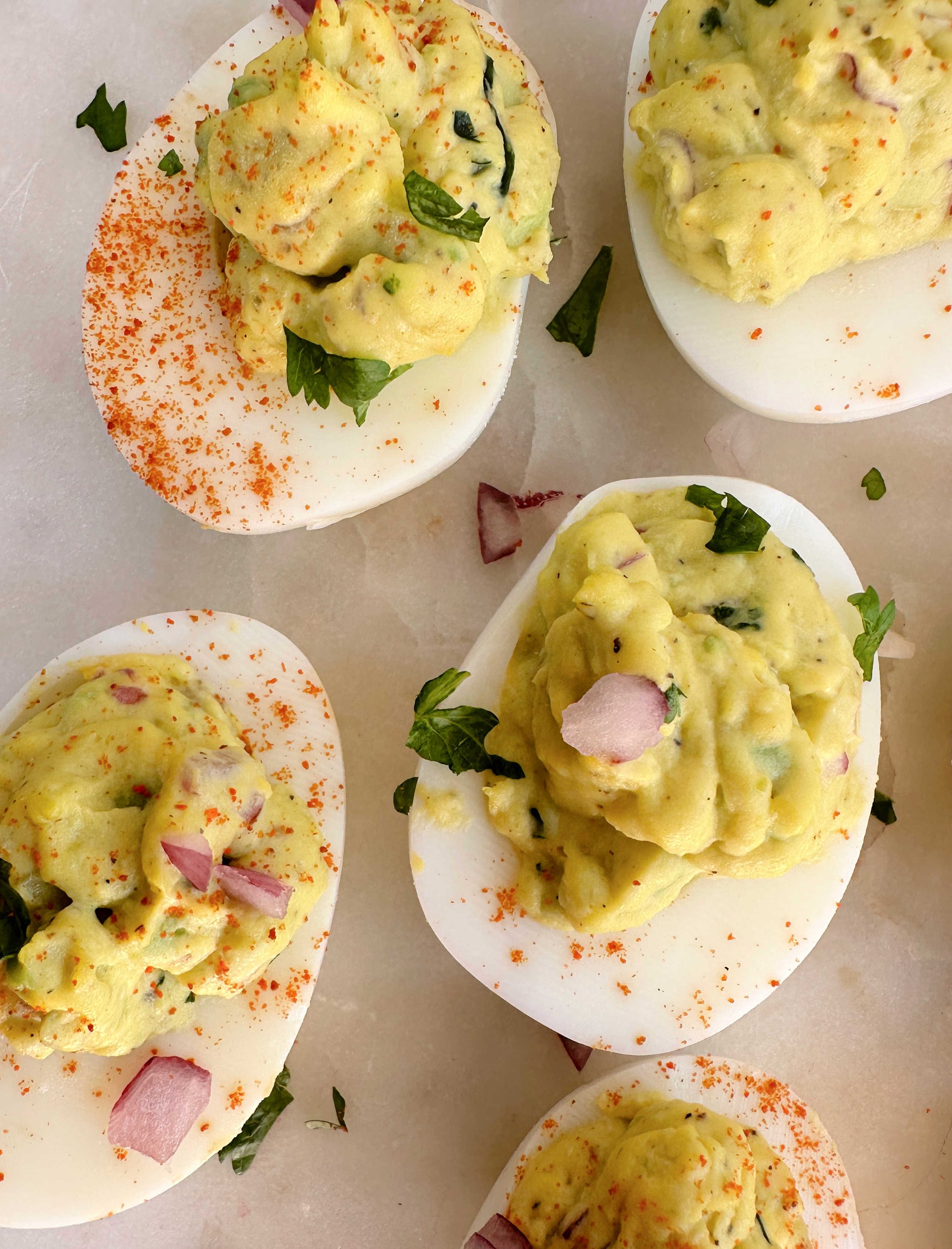 Avocado Deviled Eggs | Low Carb Appetizer