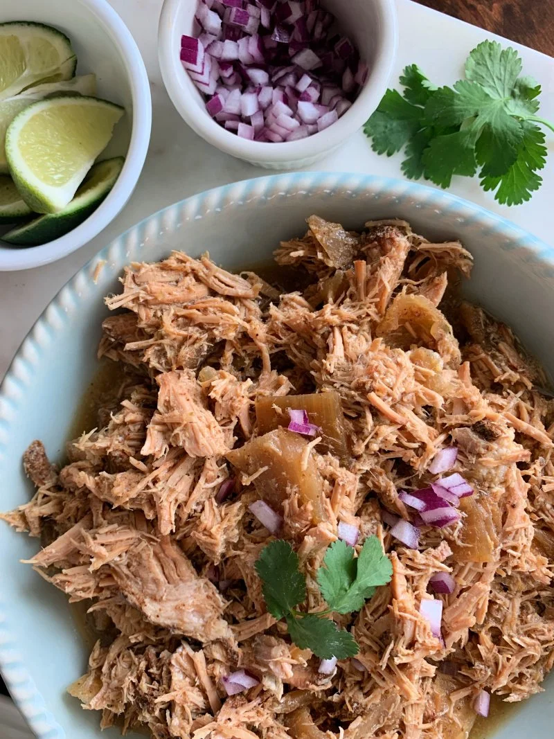 Crockpot Pork Carnitas Bowls or Lettuce Wraps (High Protein Low Carb Meal Prep)