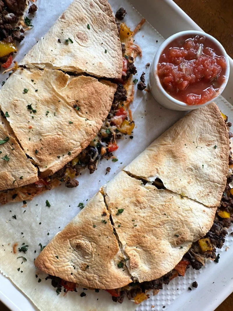 High Protein Sheet Pan Quesadillas (Low Carb Meal Prep Lunches Ready in 30 Minutes)