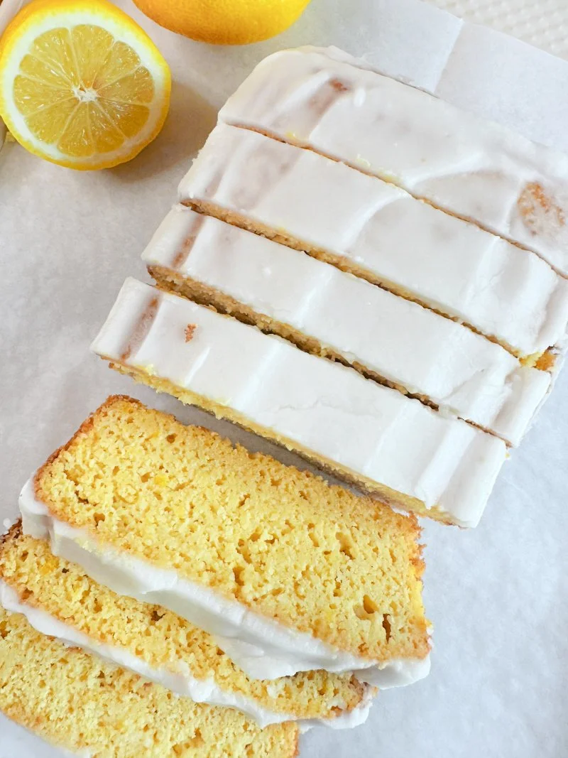 Low Carb Lemon Loaf with Sweet Lemon Glaze
