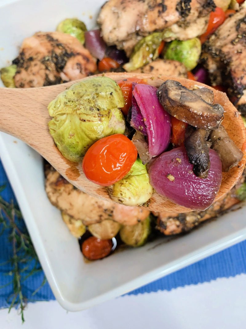 Balsamic Chicken and Roasted Vegetables — One Pan, 30 Minutes