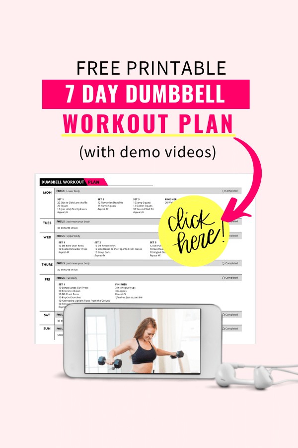 Dumbbell Workout Plan Printable EOUA Blog