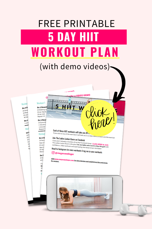 5 Day Hiit Workout Plan 20 Minutes Or