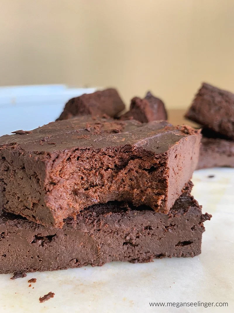 Rich keto avocado brownies made with almond flour, monk fruit sweetener, and avocado for a fudgy low carb chocolate dessert.