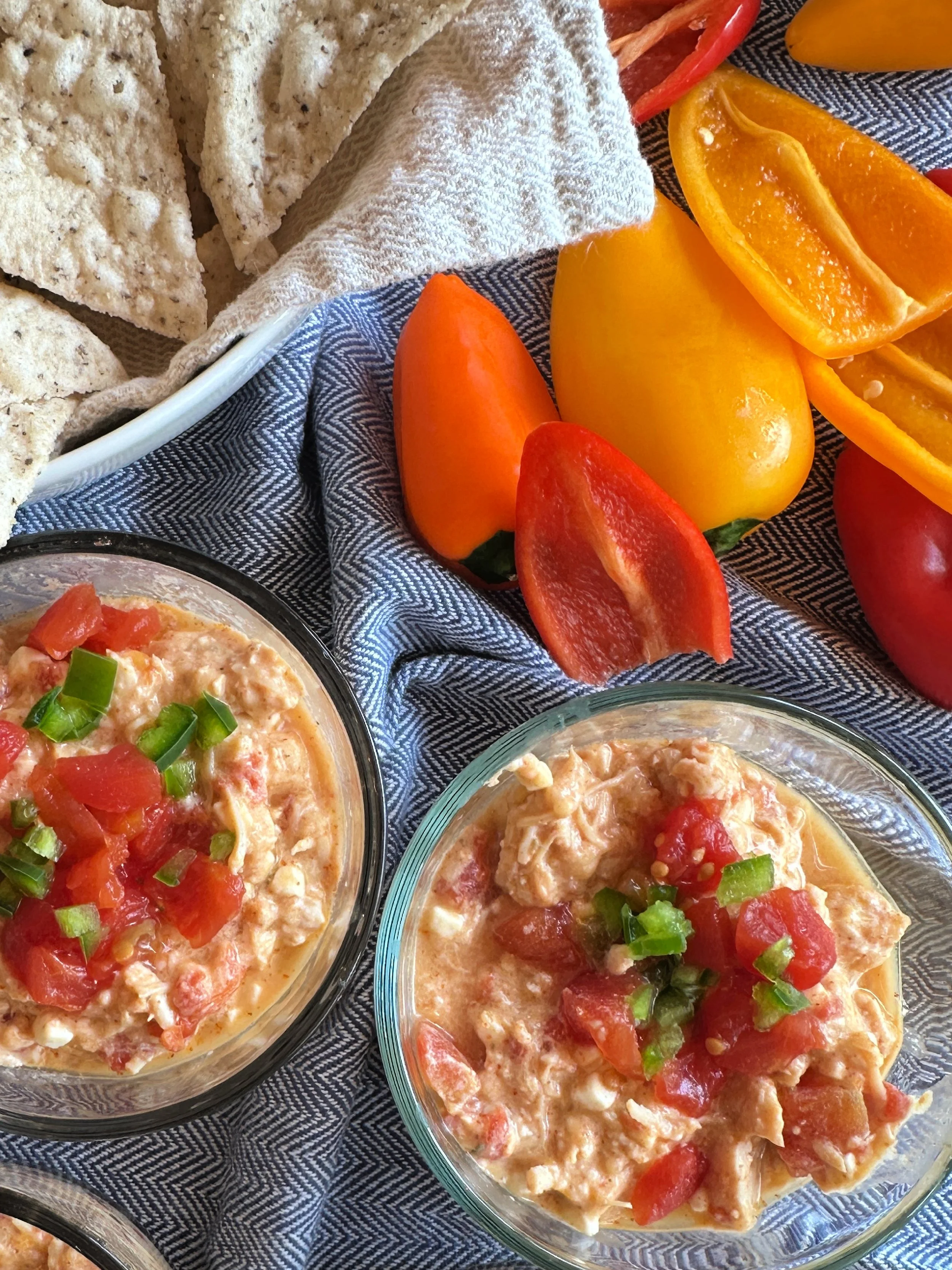 Easy 2 minute chicken queso dip with cottage cheese and 27g protein. A low carb, high protein snack perfect for weight loss and quick meals.