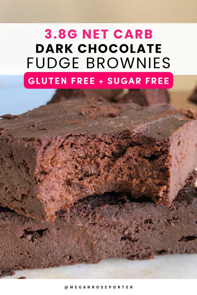 Fudgy Low Carb Avocado Brownies (Keto, Gluten Free & Sugar Free)