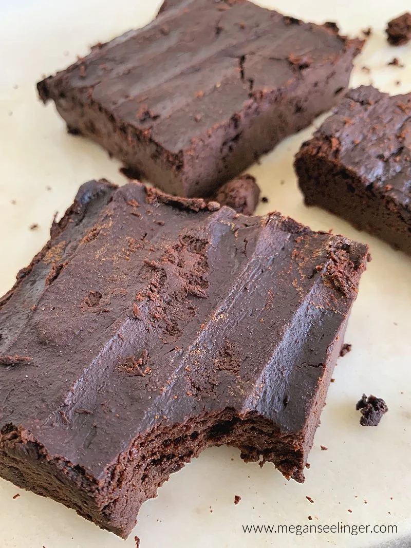 Rich keto avocado brownies made with almond flour, monk fruit sweetener, and avocado for a fudgy low carb chocolate dessert.