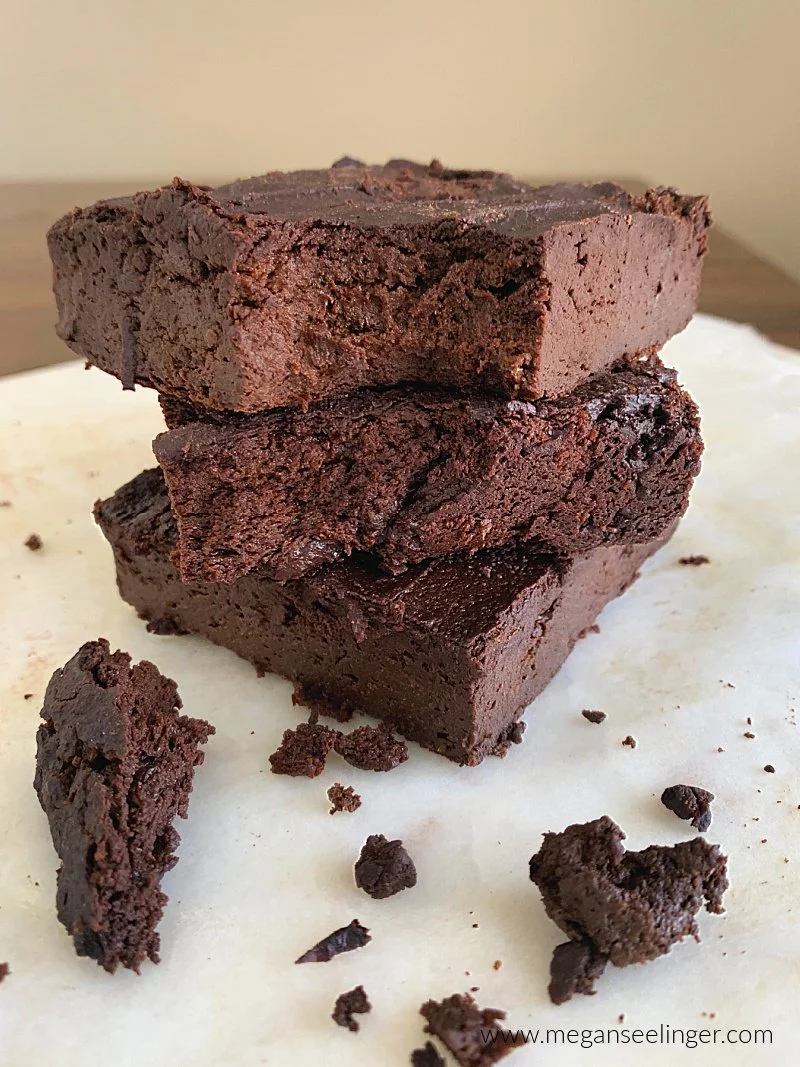 Rich keto avocado brownies made with almond flour, monk fruit sweetener, and avocado for a fudgy low carb chocolate dessert.