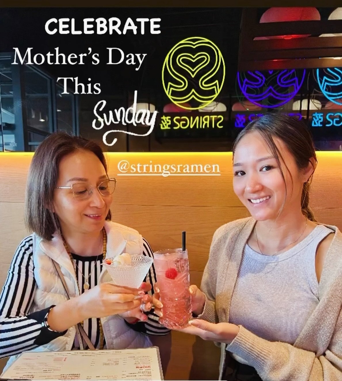 Join us this Sunday for a special Mother&rsquo;s Day celebration featuring delicious ramen and refreshing drinks! 
Moms will receive a sweet surprise at our Aurora location. 
#happymothersday 🌸🍜🥂
.
✔️Pacifica Square, Aurora, IL&nbsp;
Dining + Deli