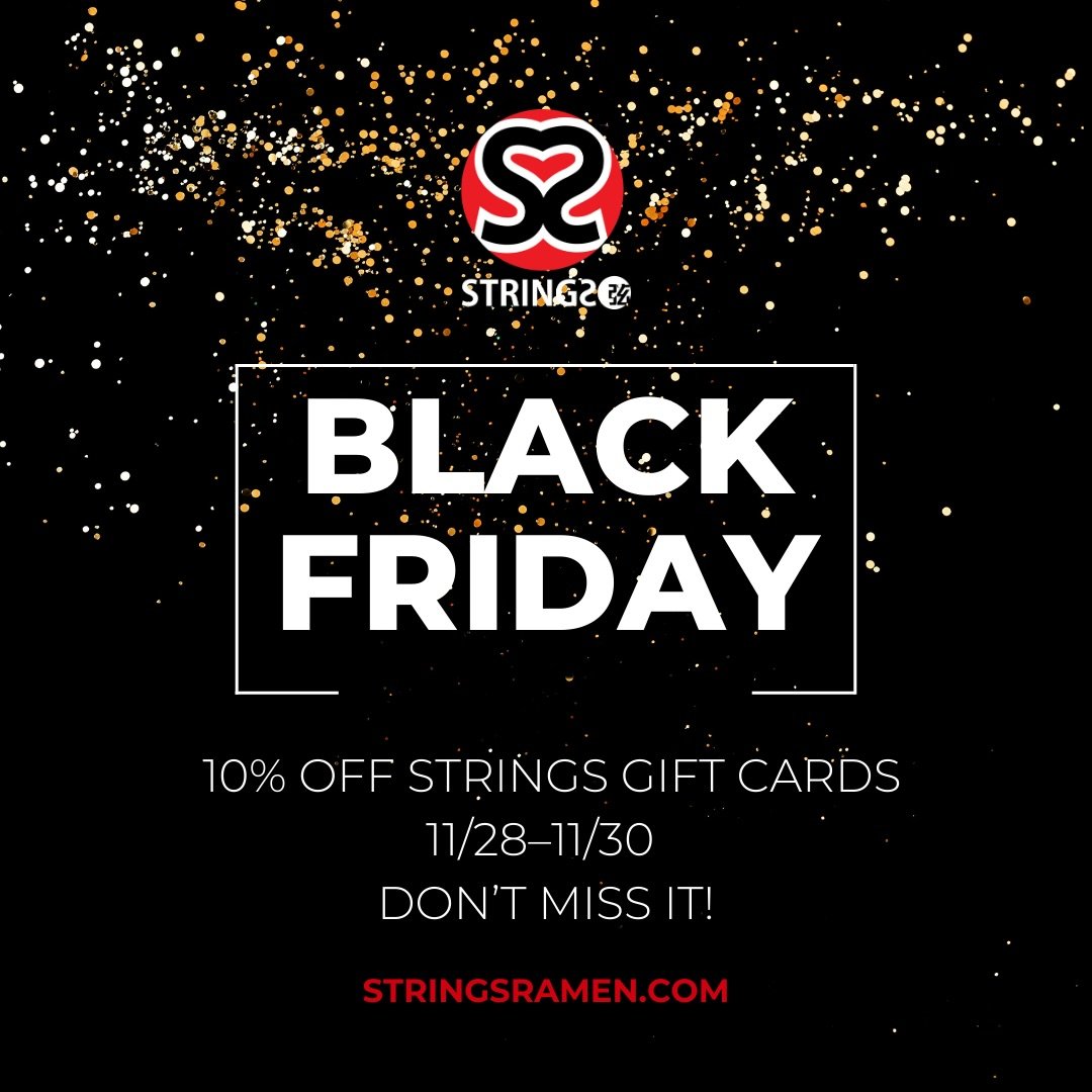 Black Friday alert! 🚨🍜 Bring the gift of ramen to your family and friends (because honestly&hellip; everyone loves noodles). Support a small business and save money? That&rsquo;s a double win.

✨ 10% OFF online gift cards all Black Friday weekend! 