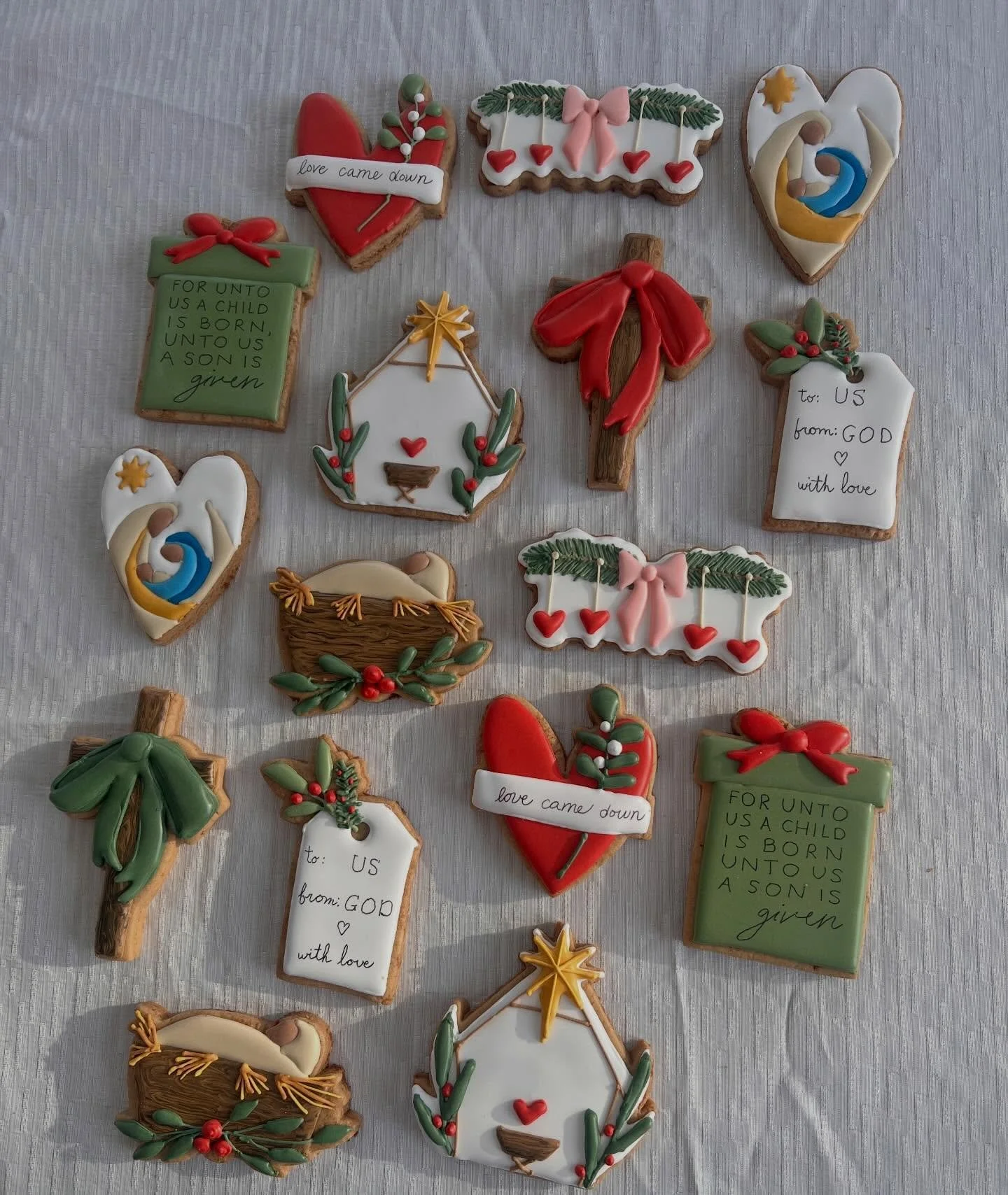 The fourth and final advent collection is : LOVE! I think these are my favorite! To know that God loved us so much that He sent his son &mdash; how can I even capture that kind of love? ❤️ These cookies were cinnamon roll flavored and tasted like a w