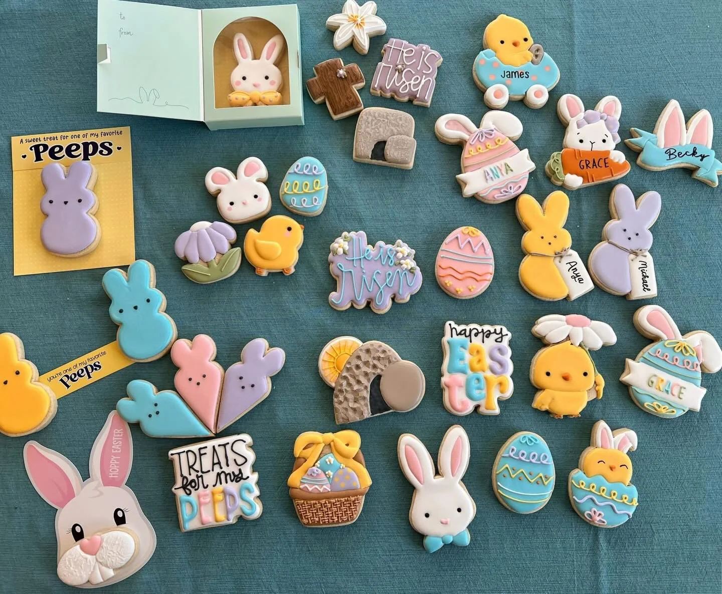 Easter cookie presale is open!

I&rsquo;ve been working on this collection and I&rsquo;m so excited to share it&mdash;there&rsquo;s a mix of sweet, simple, and meaningful designs for Easter baskets, gatherings, and gifts.

Pickup will be April 2&ndas