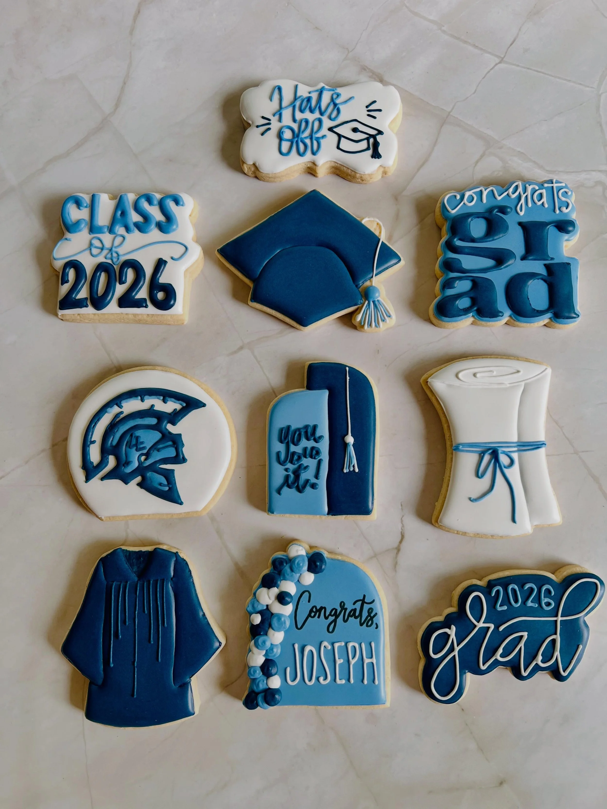 It&rsquo;s grad season! So honored to make some celebration cookies for our friends and for Joseph! My favorite cookie to do was the mascot!