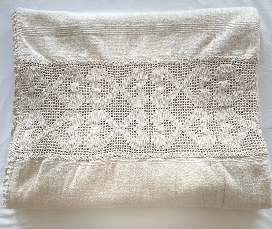 Double Stitch Hearts Bedspread Set