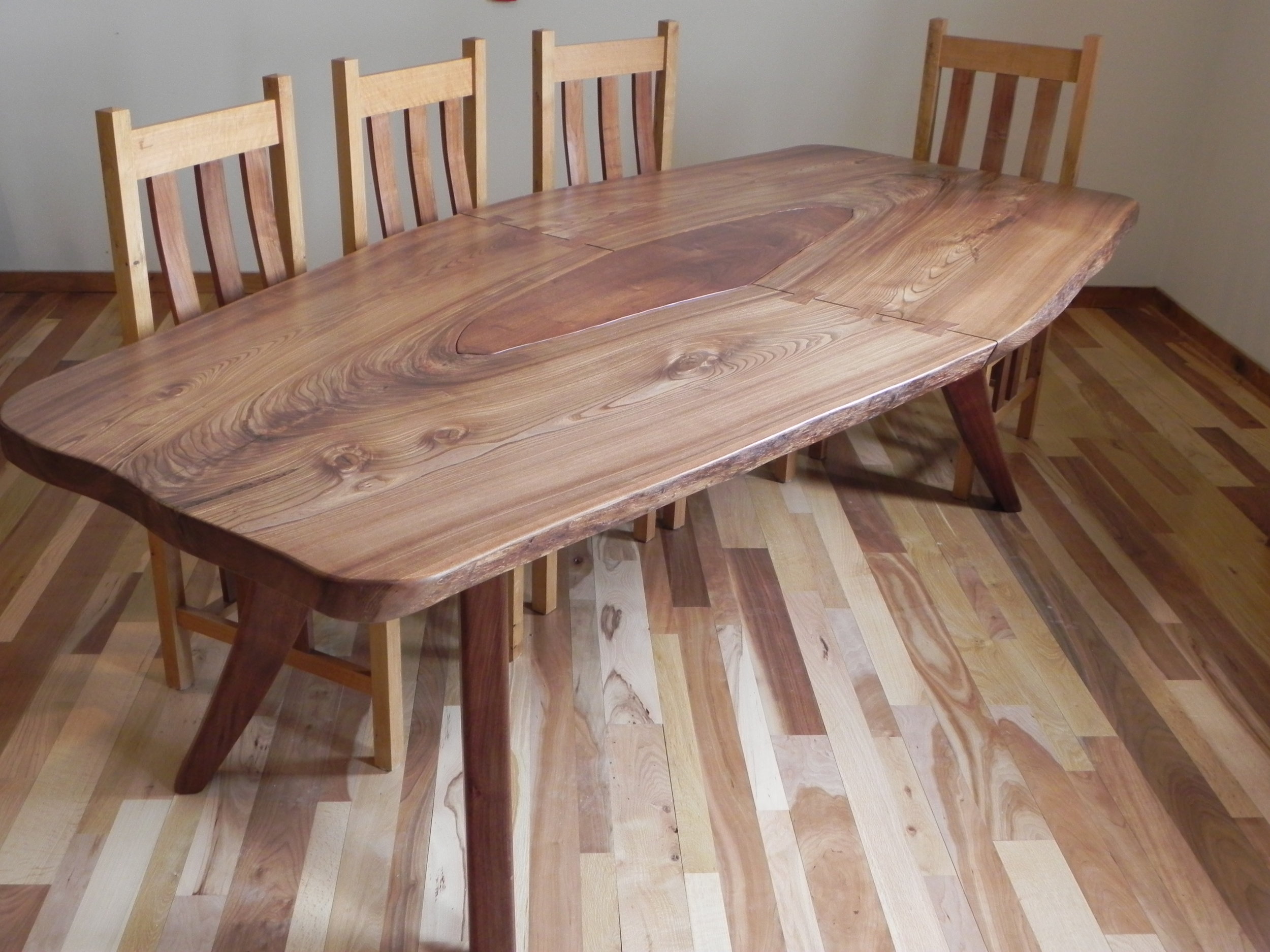 Live Edge Red Elm Dining Table